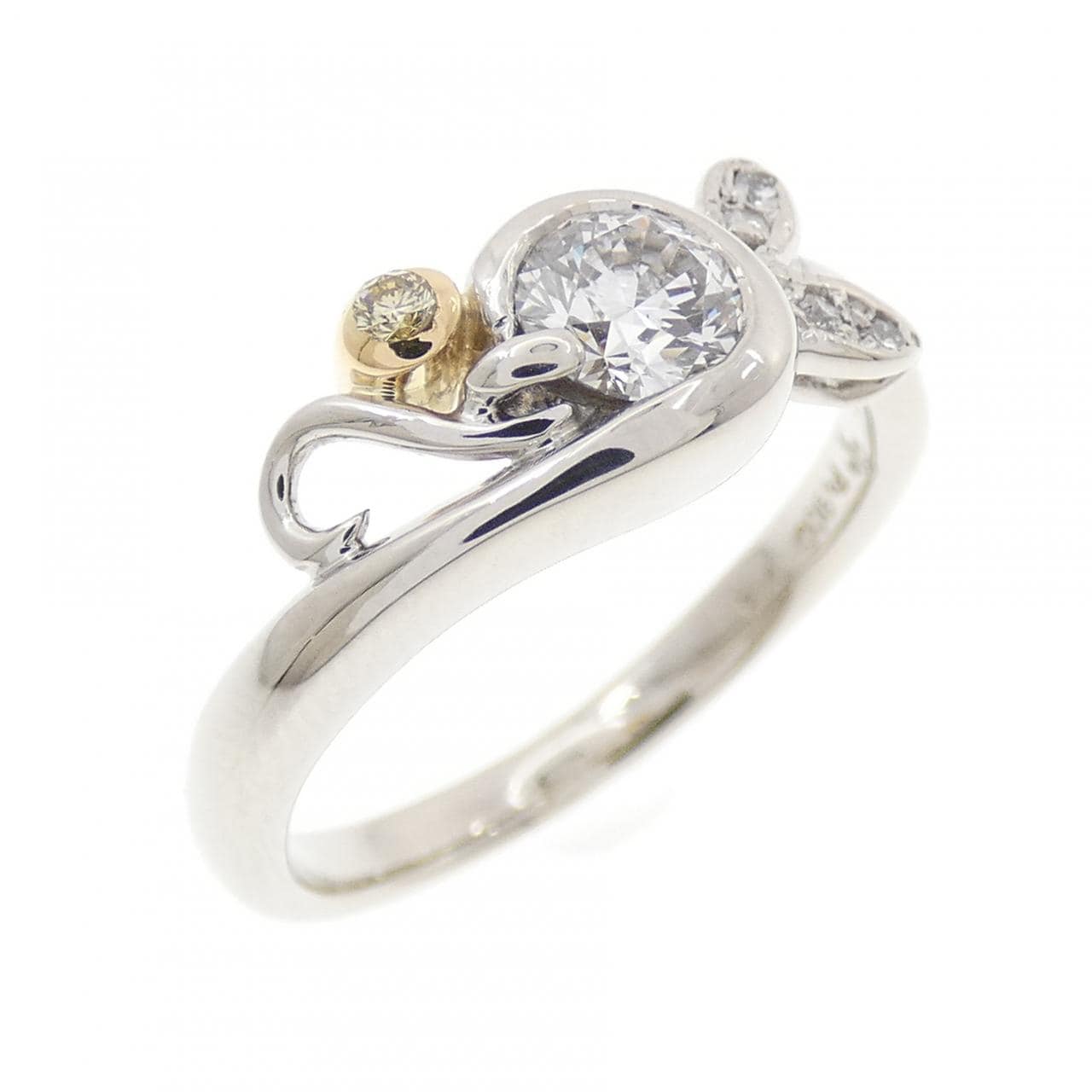 PT900/K18YG ダイヤモンド リング 0.353CT