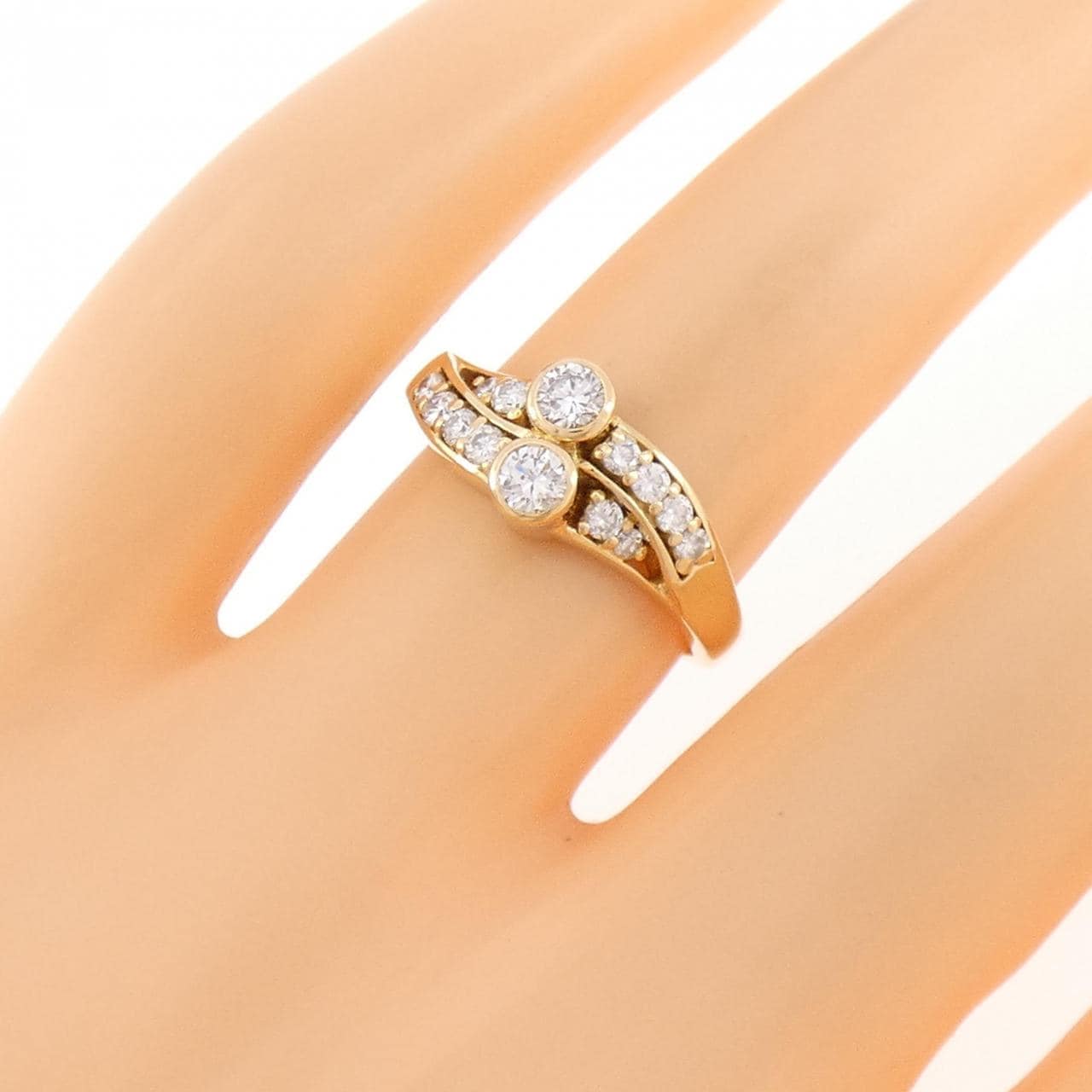 K18YG ダイヤモンド リング 0.20CT