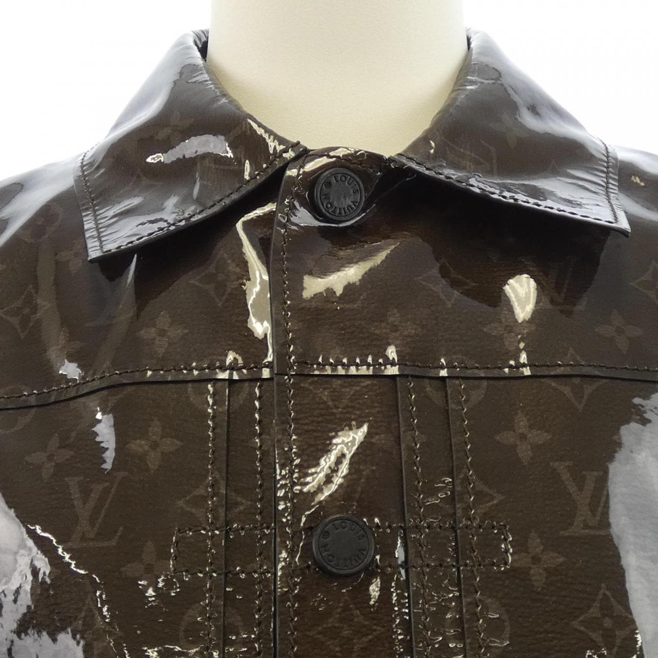 ルイヴィトン LOUIS VUITTON モノグラムエクリプス グレーズ HFL86EHWD レザージャケット
