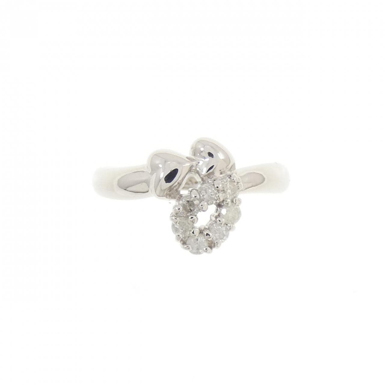 PT900 ダイヤモンド ピンキーリング 0.11CT