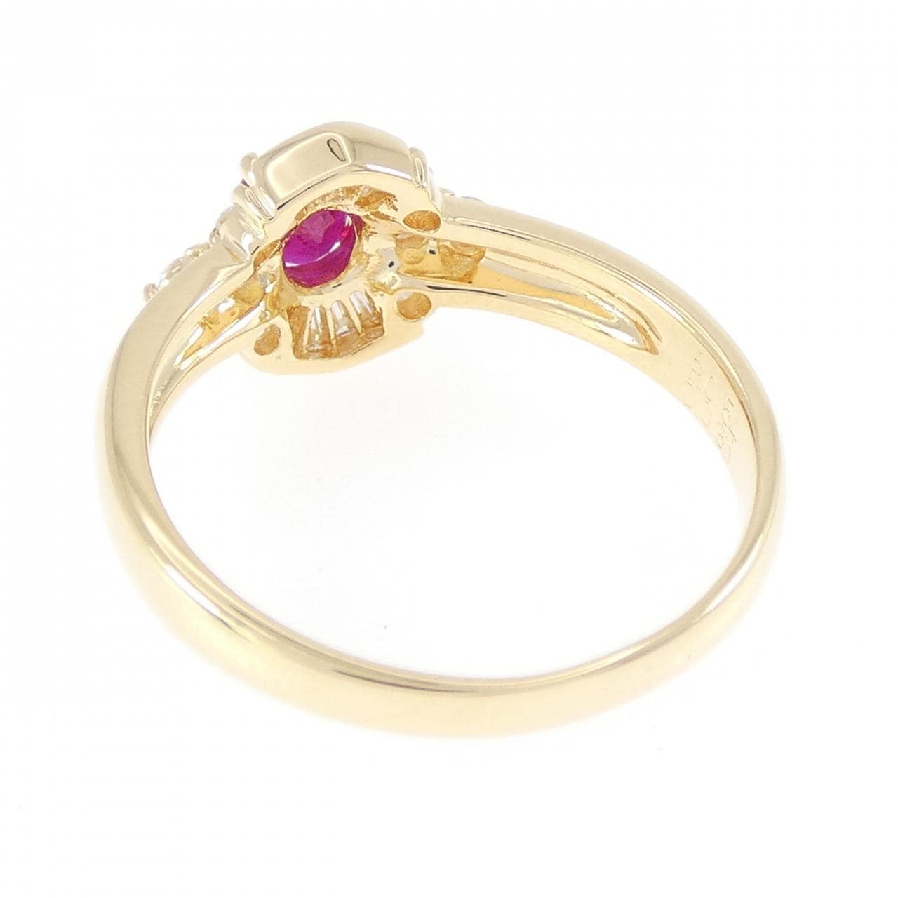 K18YG ルビー リング 0.54CT