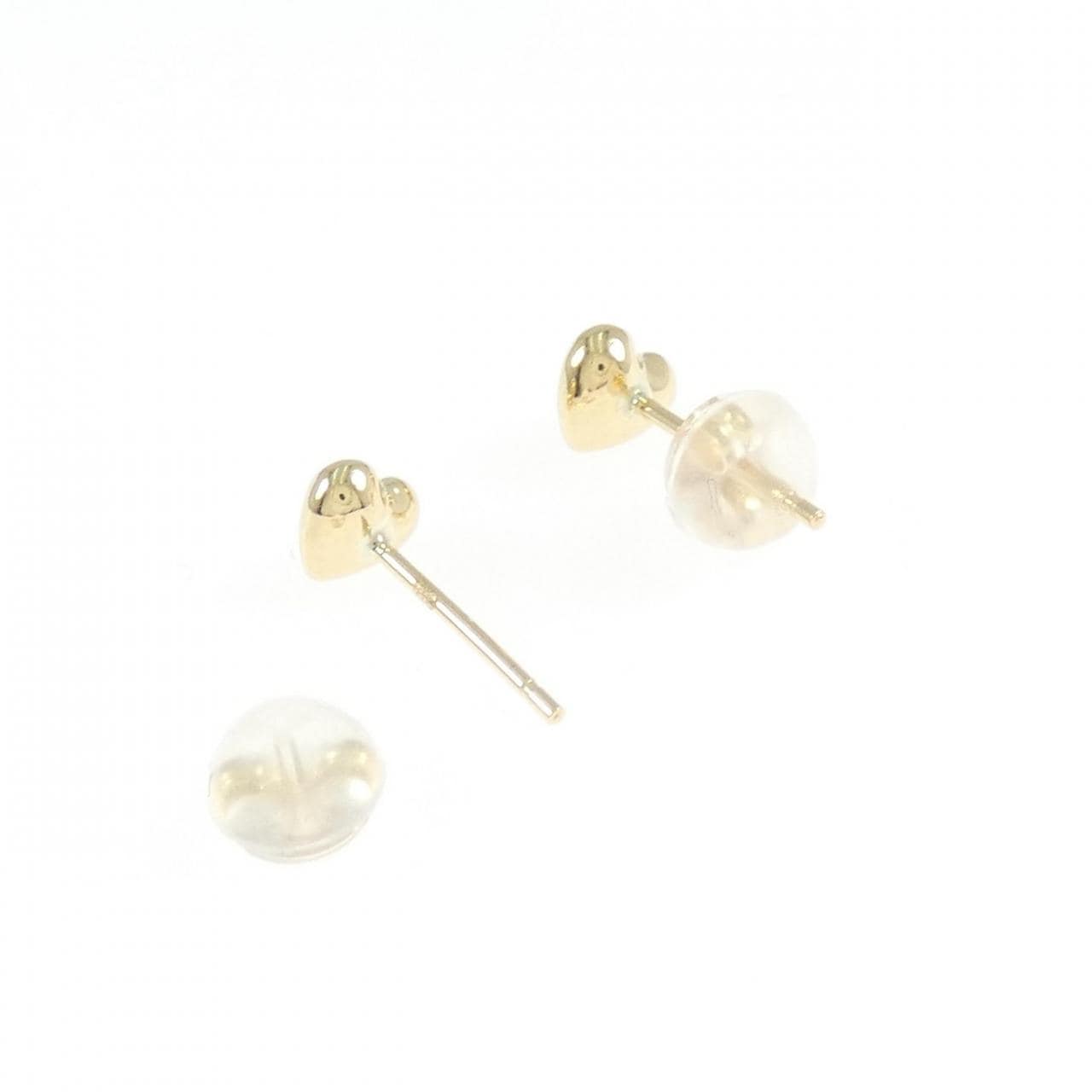 K18YG ハート ピアス