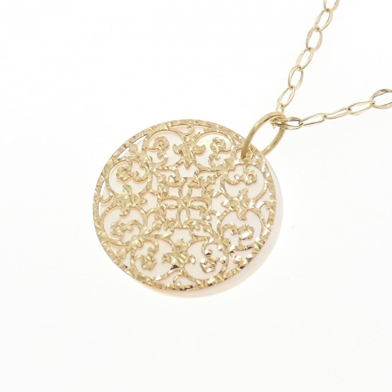 K18YG マザーオブパール ネックレス