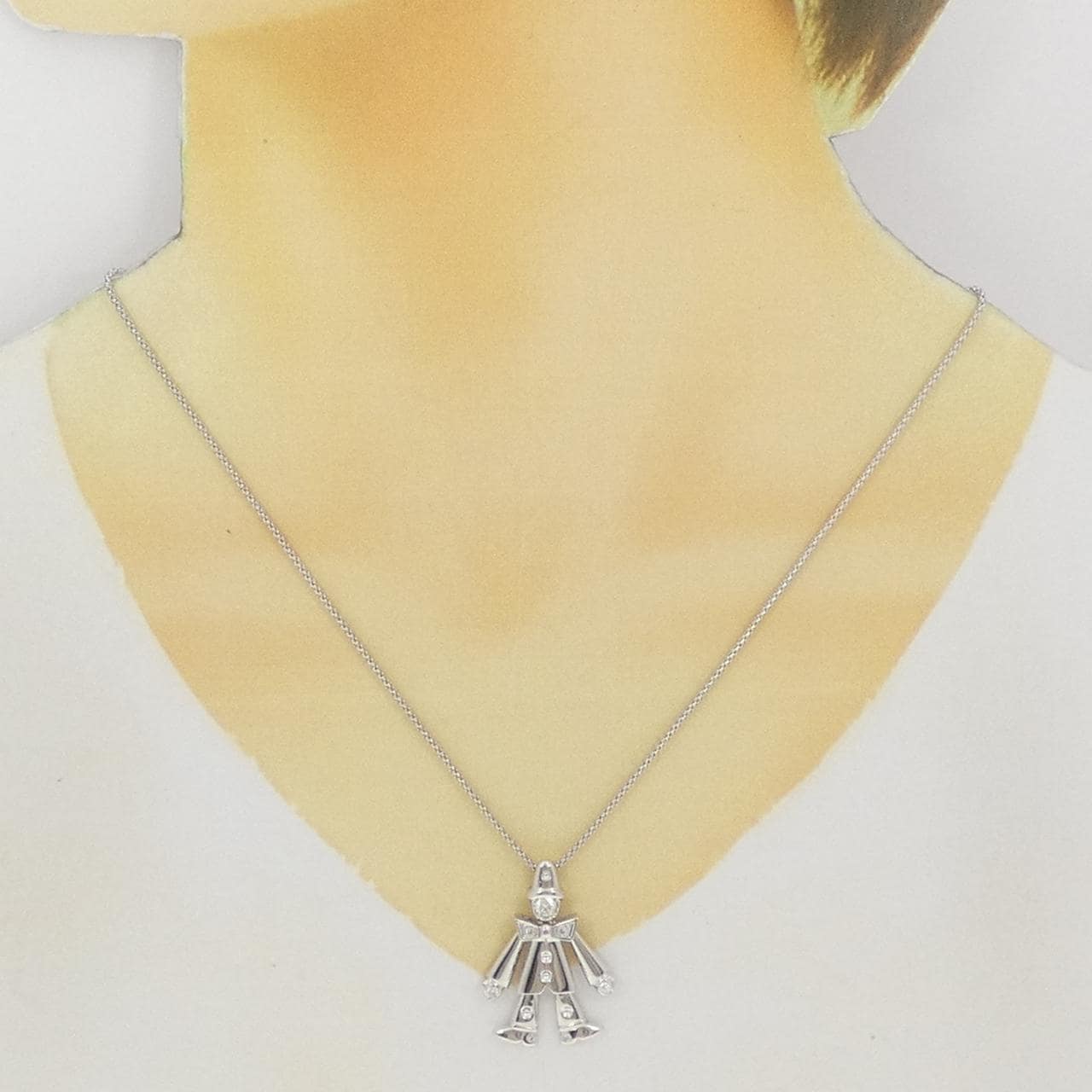 K18WG ダイヤモンド ネックレス 0.30CT