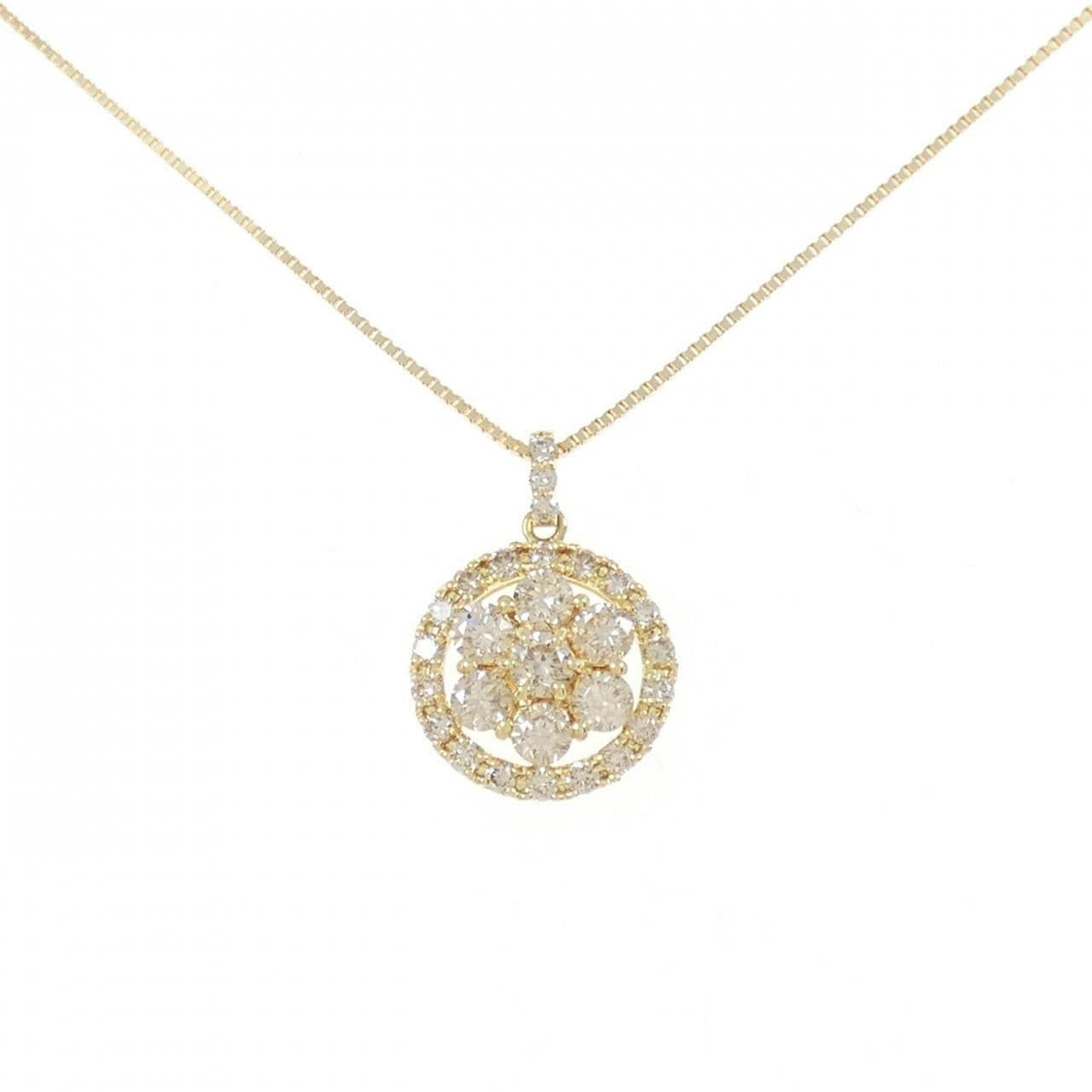 [BRAND NEW] K18YG Diamond necklace 0.70CT