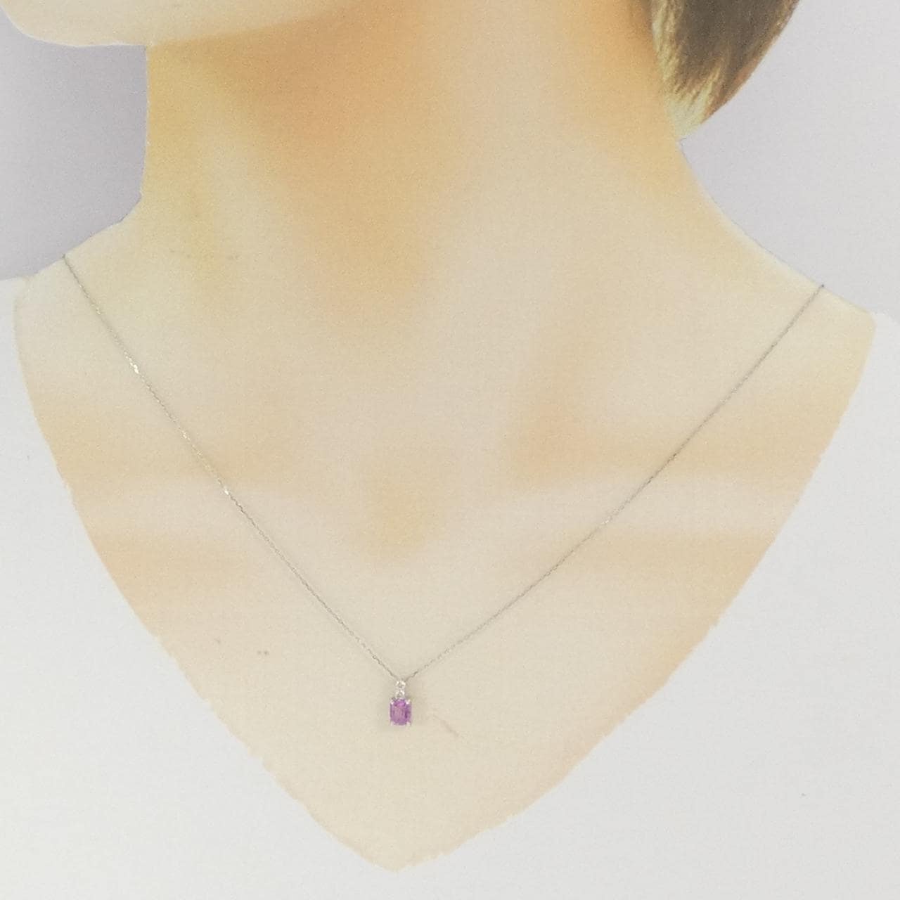 PT Sapphire Necklace 0.45CT