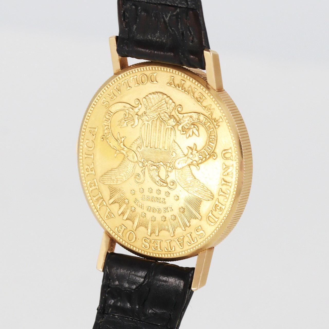 ユリス･ナルダン コインウォッチ･20$ YG YG 手巻