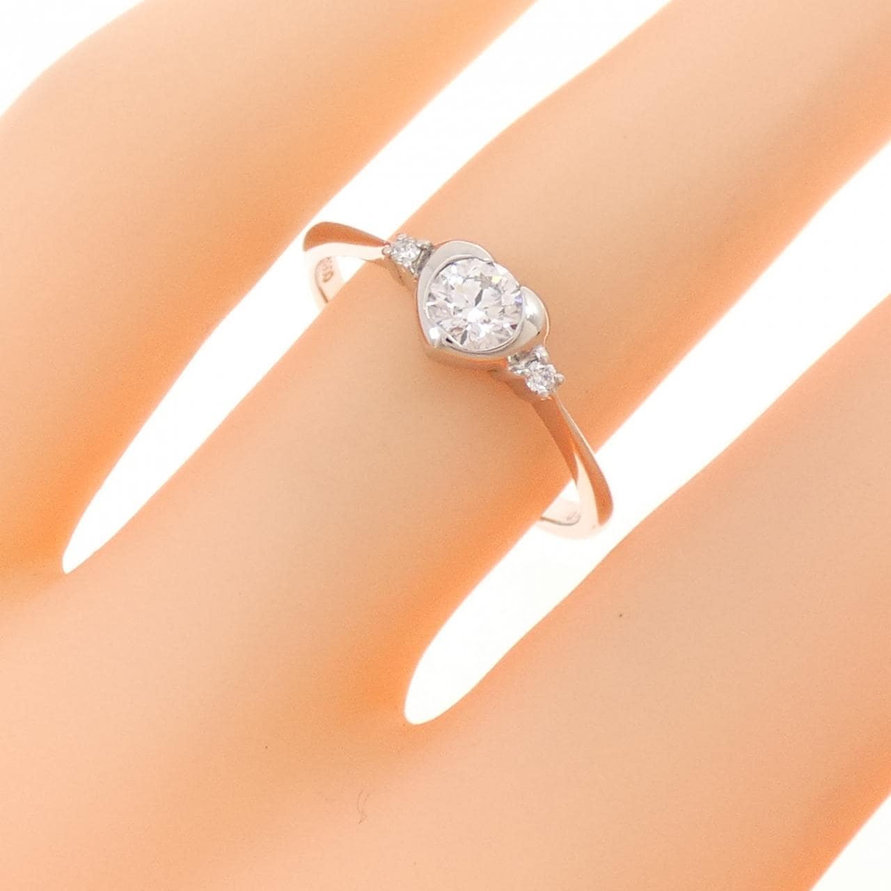 PT900 ハート ダイヤモンド リング 0.260CT