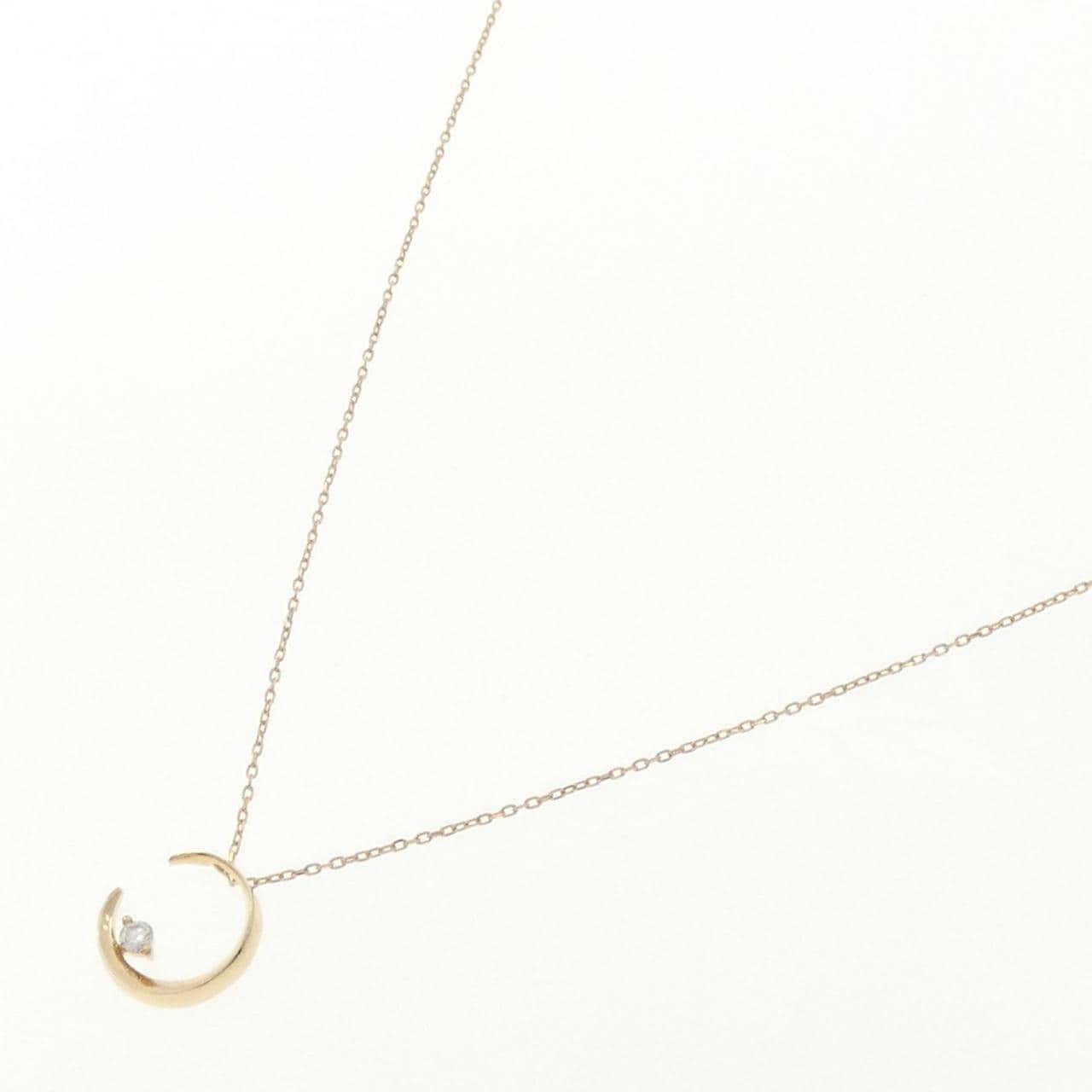 スタージュエリー ムーン ダイヤモンド ネックレス 0.02CT