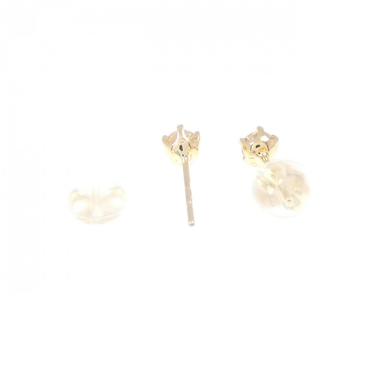 K18YG ソリティア ダイヤモンド ピアス 0.28CT