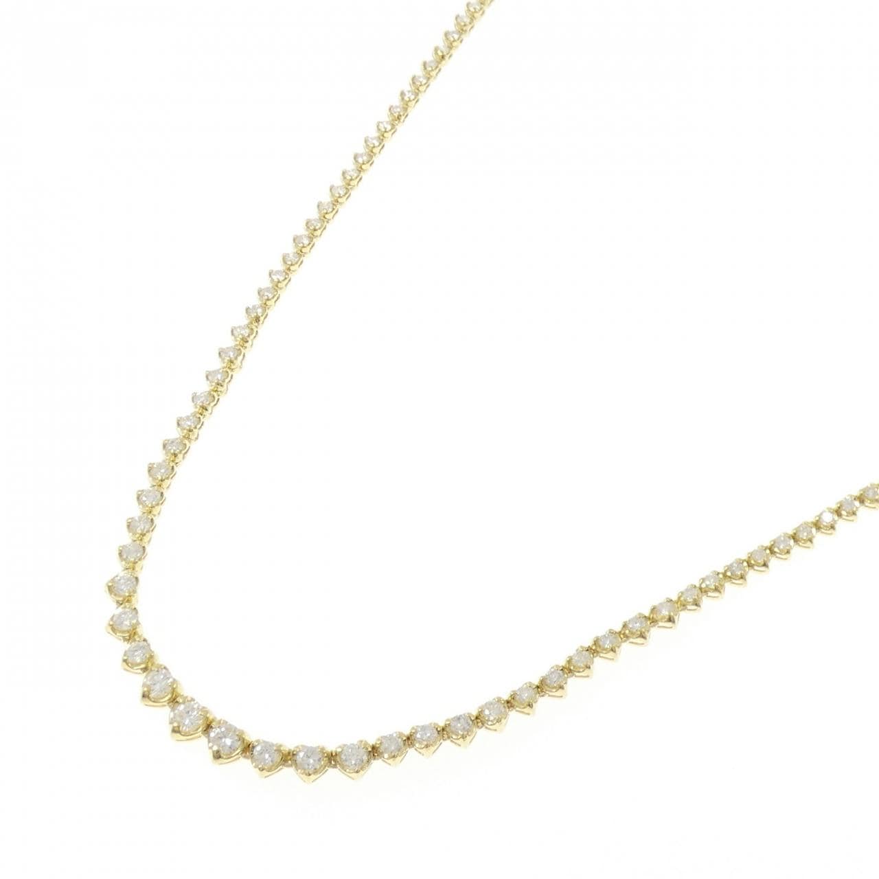 K18YG ハート ダイヤモンド ネックレス 5.00CT