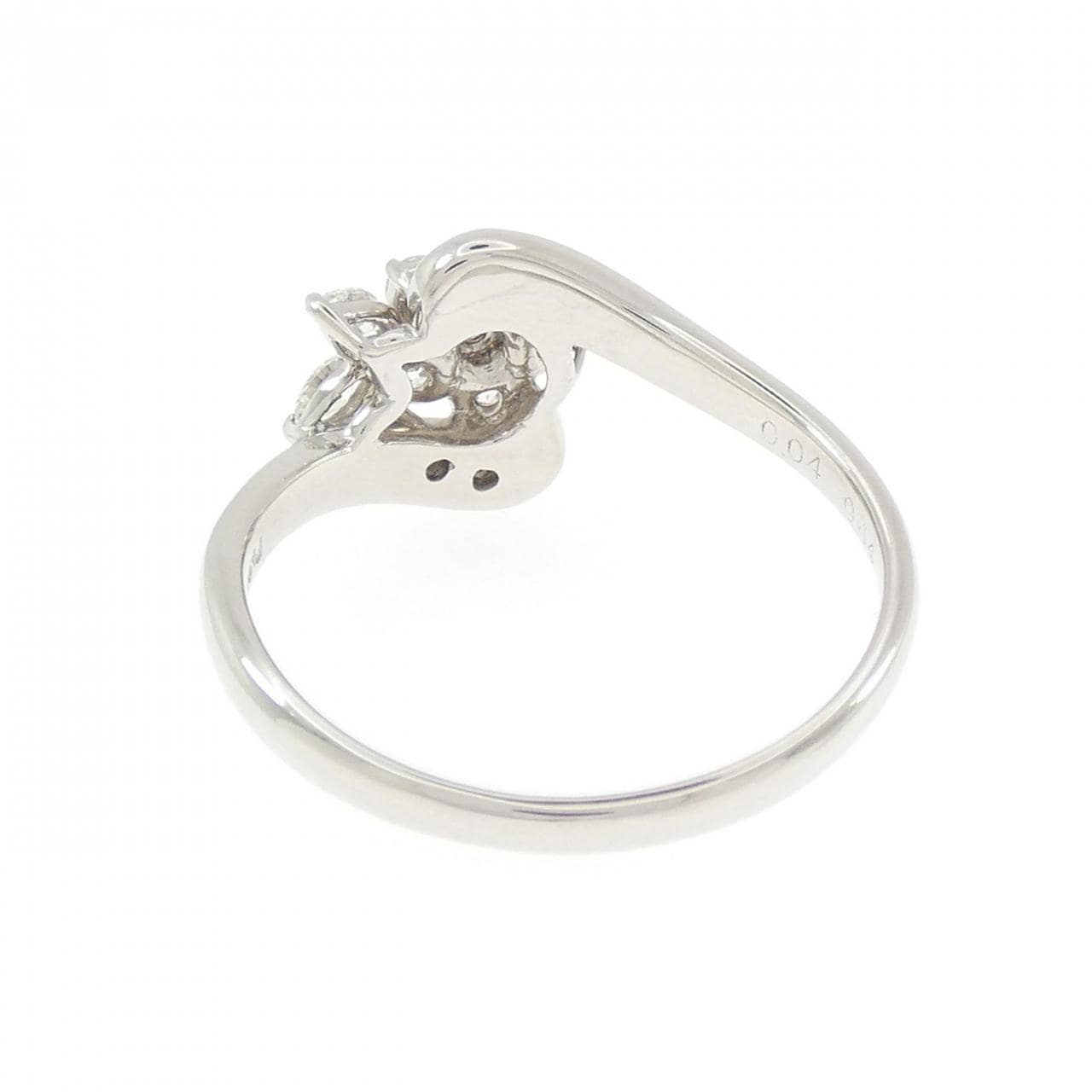 PT900 フラワー ピンクダイヤモンド リング 0.04CT