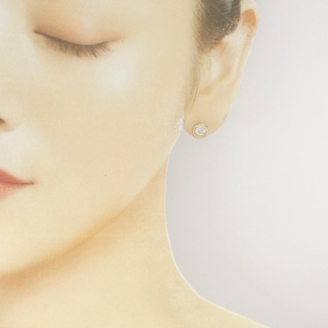 K18YG Diamond earrings 0.38CT