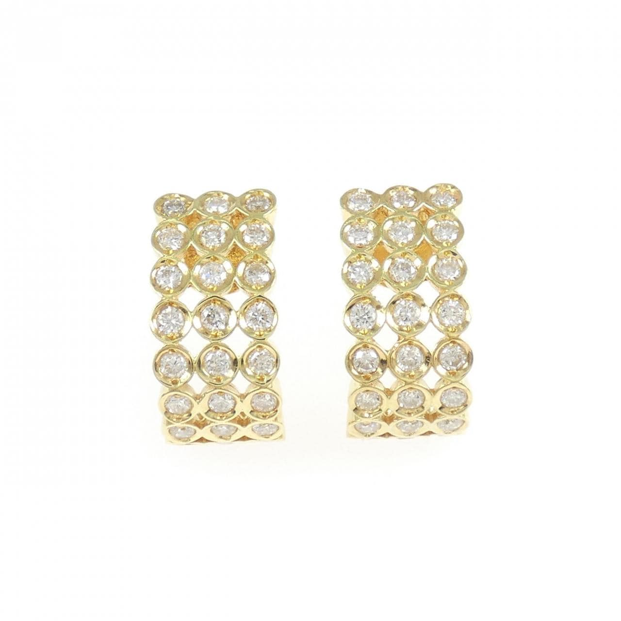 K18YG ダイヤモンド ピアス 0.91CT