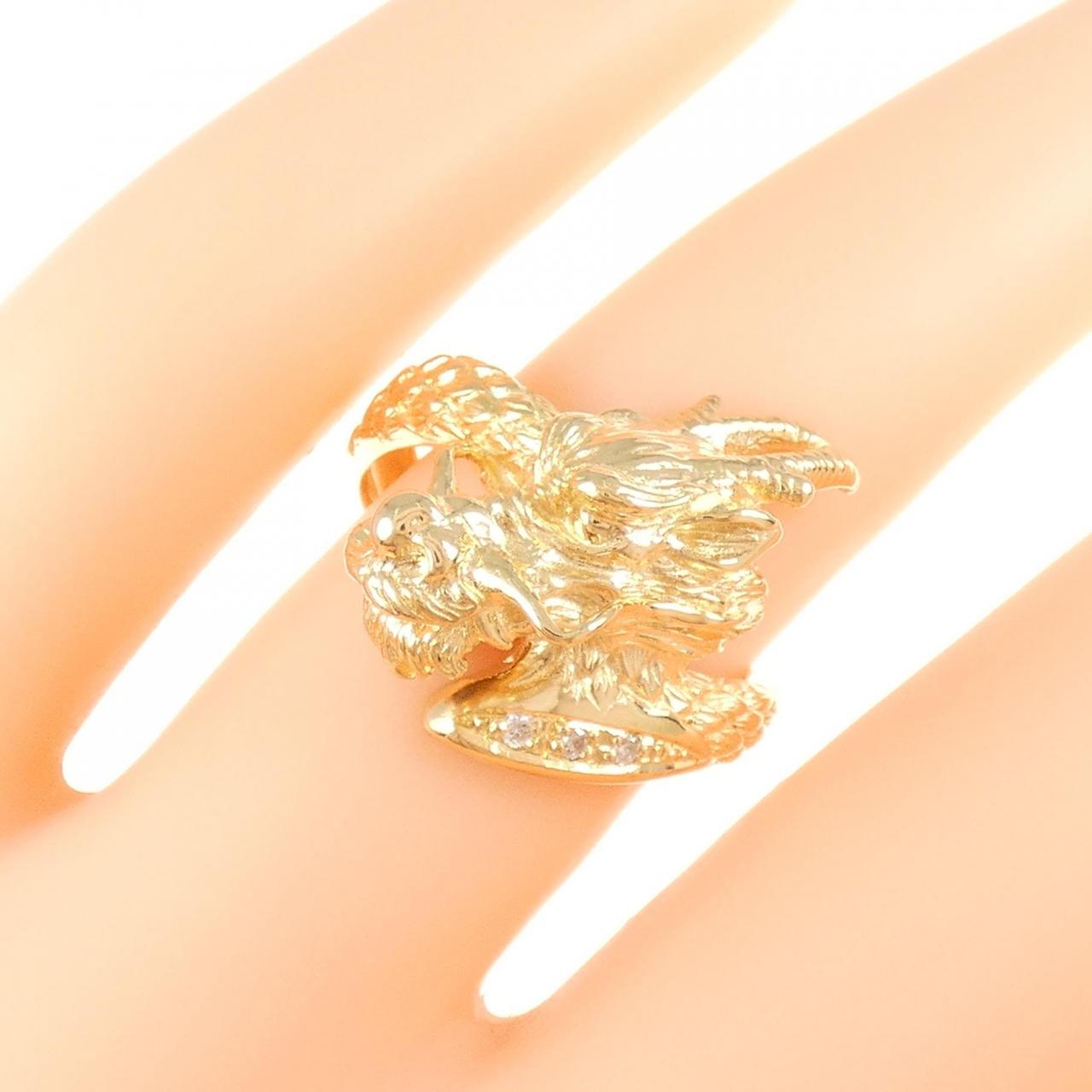 コメ兵｜K18YG ドラゴン ダイヤモンド リング 0.03CT｜ジュエリー