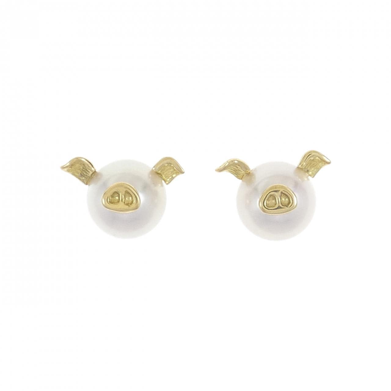 K18YG ピッグ アコヤパール ピアス 8mm