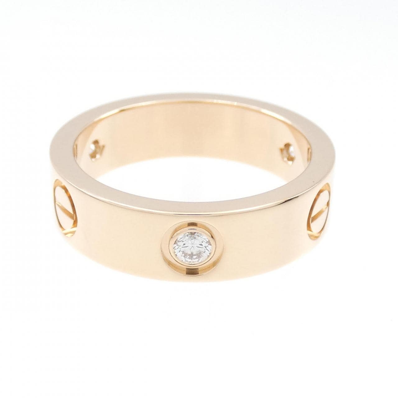 CARTIER LOVE half diamond ring