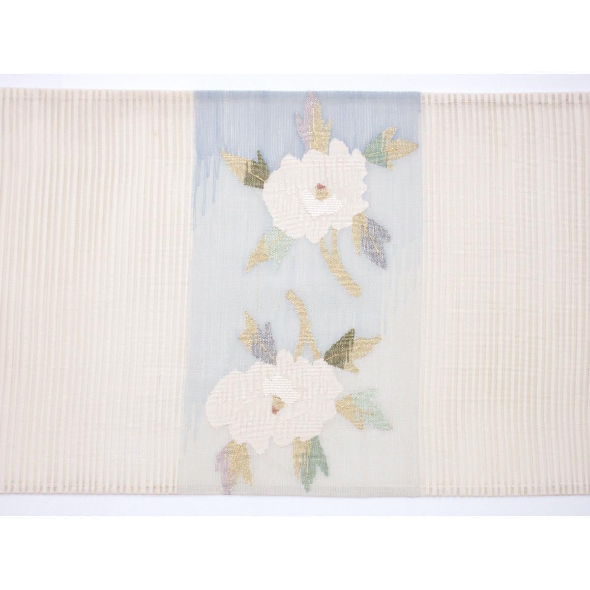 【未使用品】夏袋帯　絽綴織　芯なし仕立