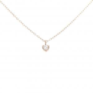K10PG ハート ダイヤモンド ネックレス 0.03CT