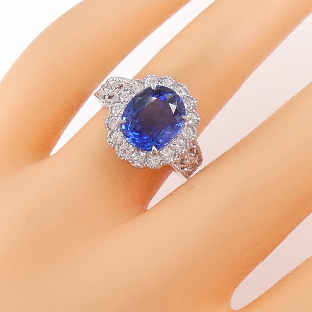 PT900藍寶石戒指3.444CT