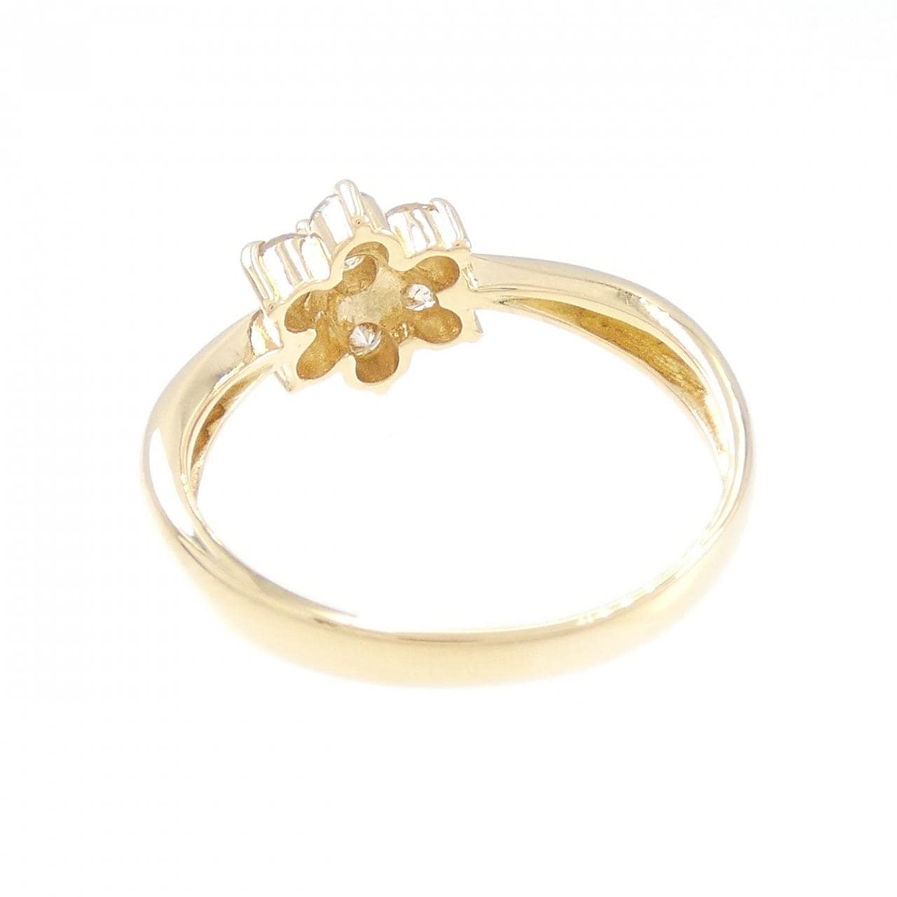 K18YG フラワー ダイヤモンド リング 0.50CT