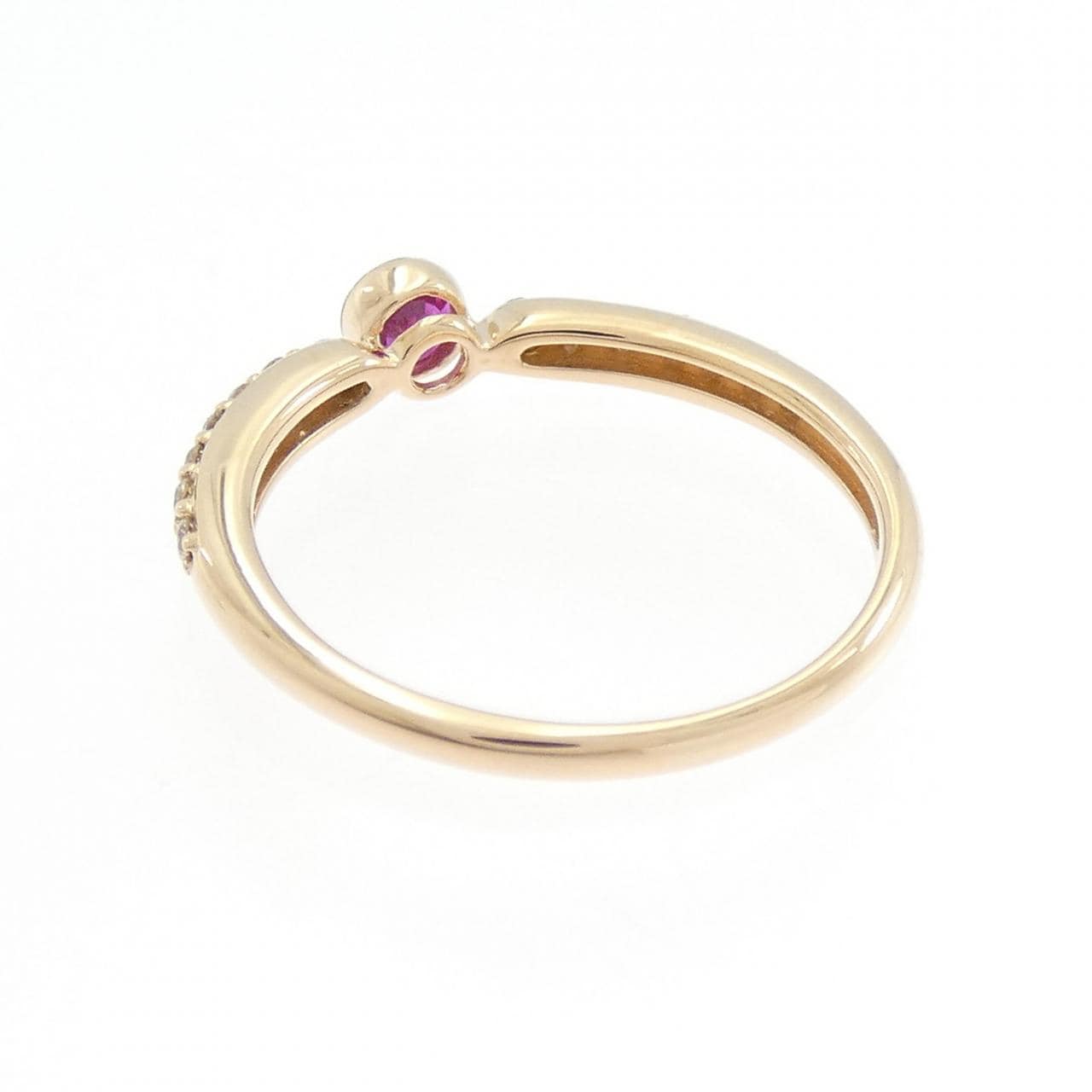 K18PG ルビー リング 0.22CT