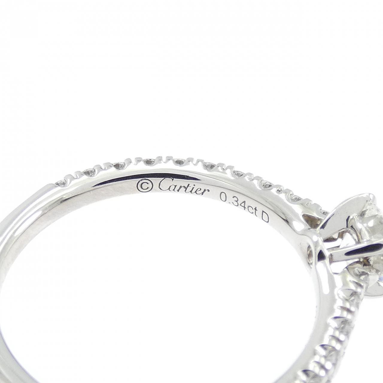 カルティエ 1895 ソリテール リング 0.34CT G VS1 3EXT