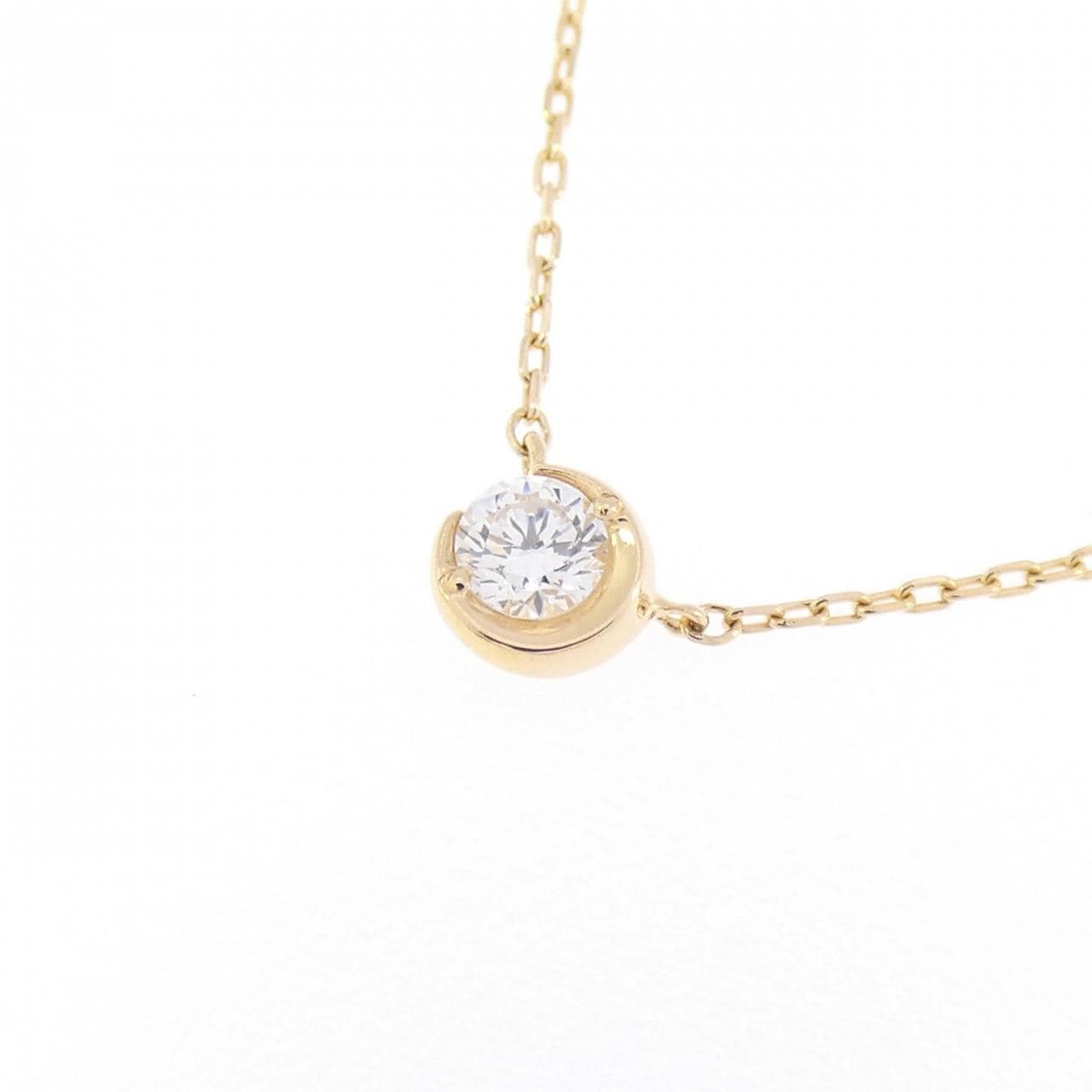 スタージュエリー ムーンセッティング ネックレス 0.06CT