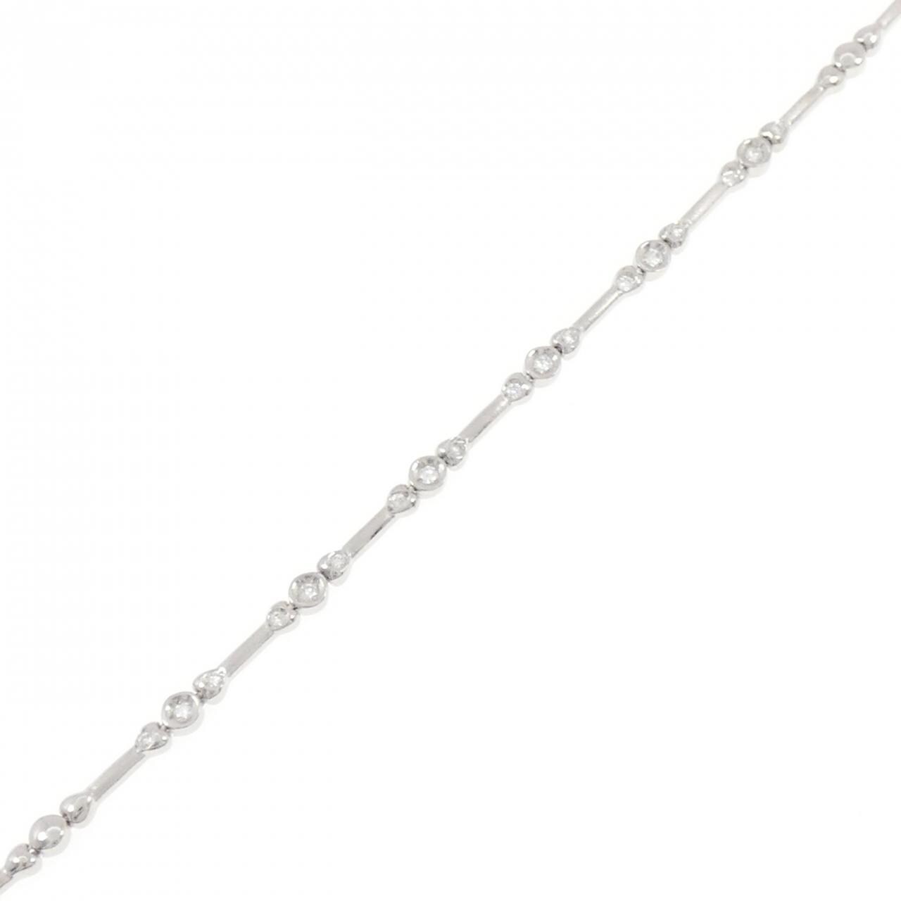 K18WG ダイヤモンド ブレスレット 0.24CT