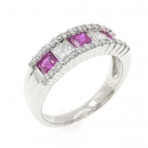 PT900 ルビー リング 0.69CT