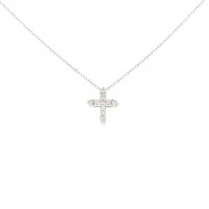 スタージュエリー クロス ダイヤモンド ネックレス 0.08CT