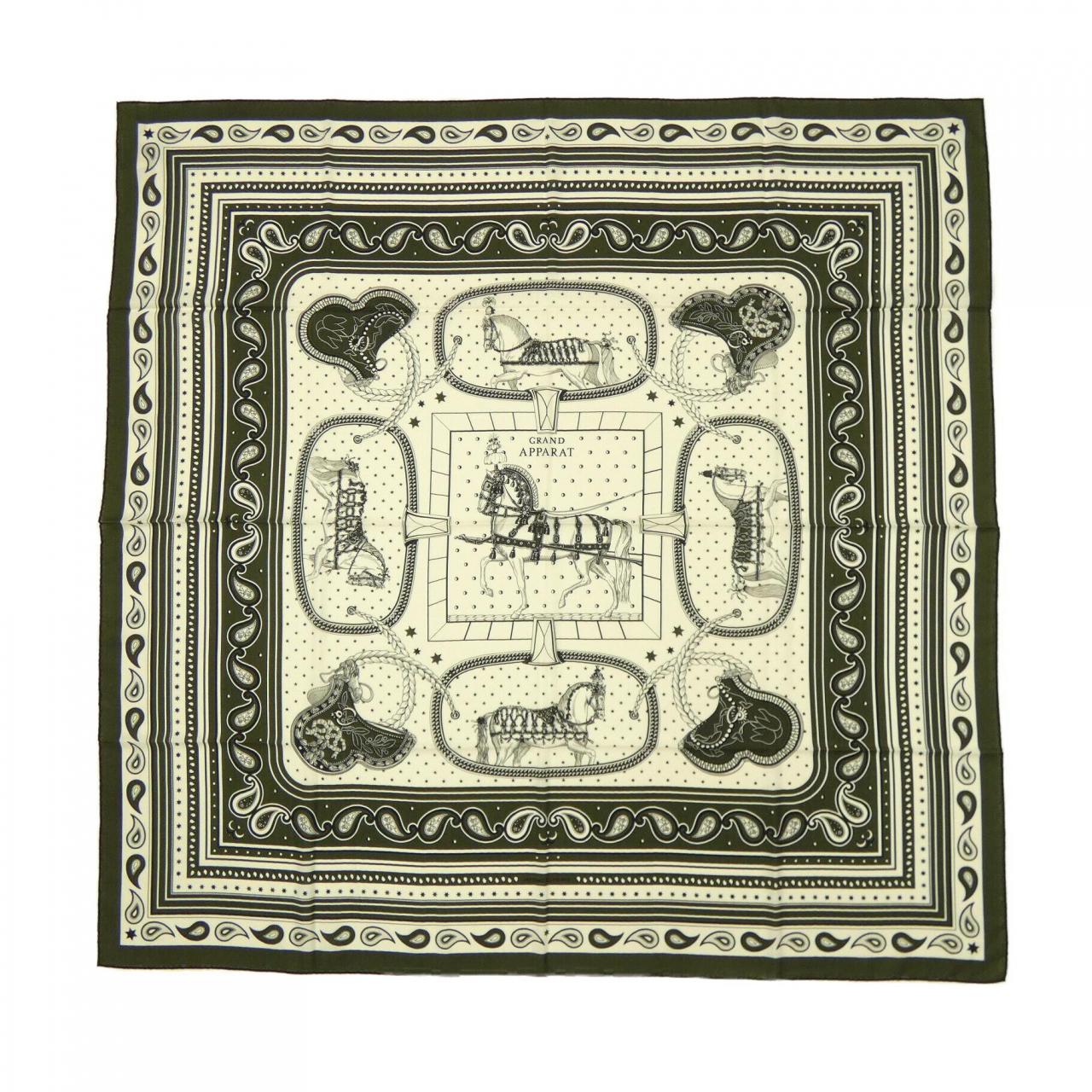 エルメス HERMES GRAND APPARAT BANDANA H244394S カレジェアン140 ショール