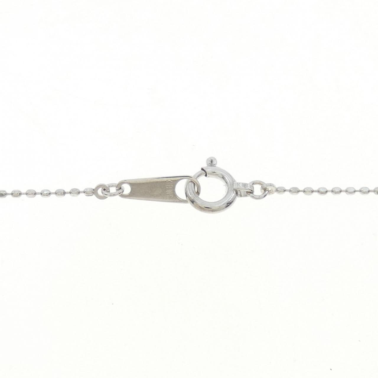 K18WG クローバー ダイヤモンド ネックレス 0.08CT