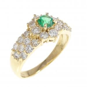 K18YG エメラルド リング 0.22CT