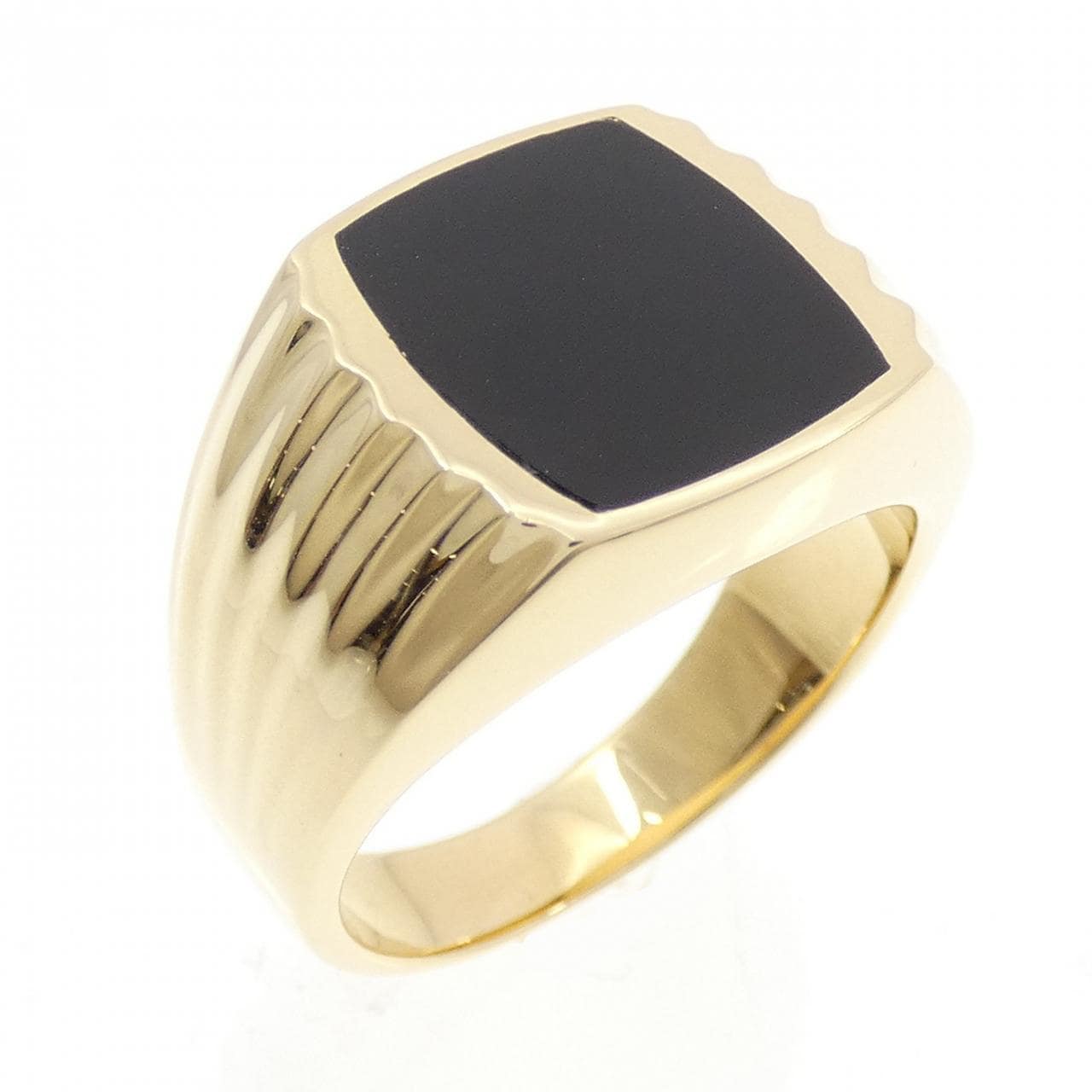 K18YG onyx ring