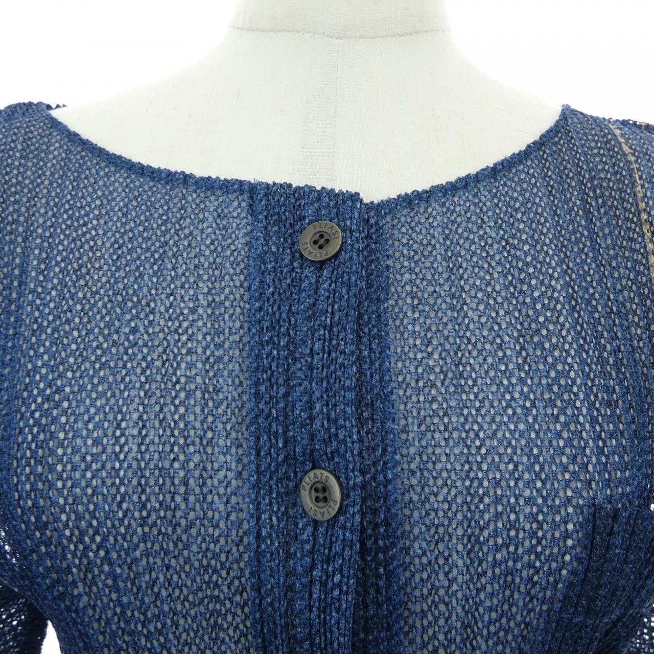 【ヴィンテージ】プリーツプリーズ PLEATS PLEASE 2001デニム転写プリント PP12-JO545 カーディガン