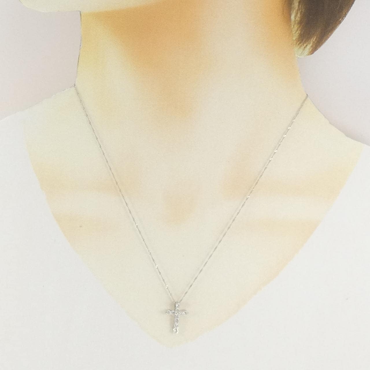 PT900/PT850 クロス ダイヤモンド ネックレス 0.50CT