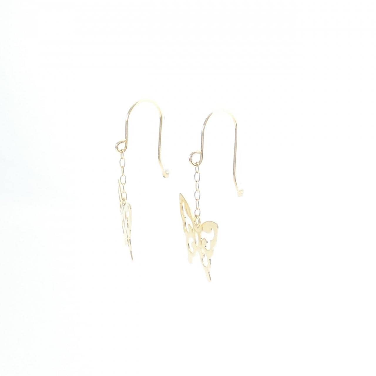 [BRAND NEW] K18YG butterfly earrings