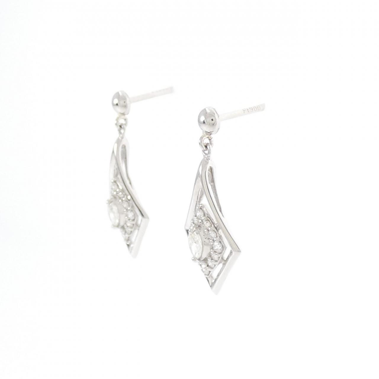 [新品] PT鑽石耳環 0.16CT