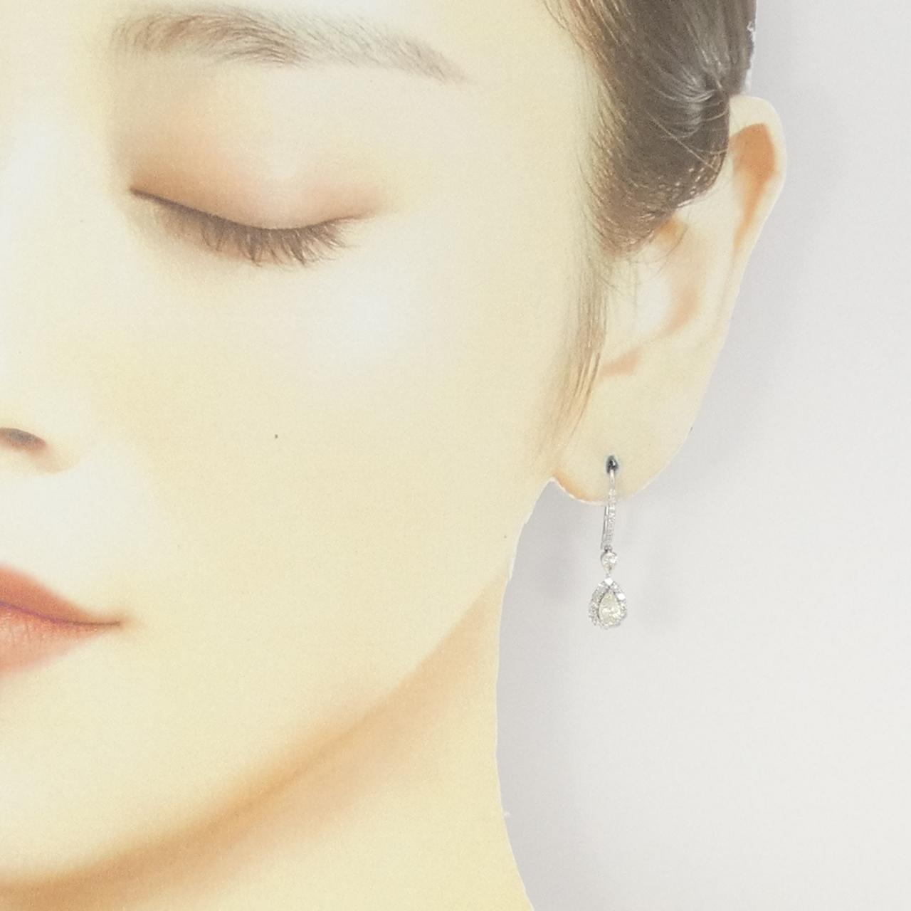 [BRAND NEW] PT950 Diamond Earrings 1.10CT