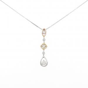 K18スリーカラー ダイヤモンド ネックレス 0.47CT