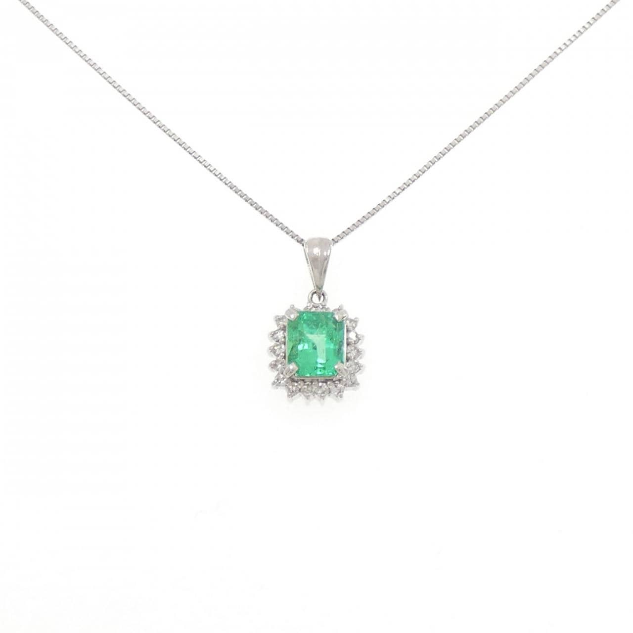 PT900/PT850 エメラルド ネックレス 1.18CT