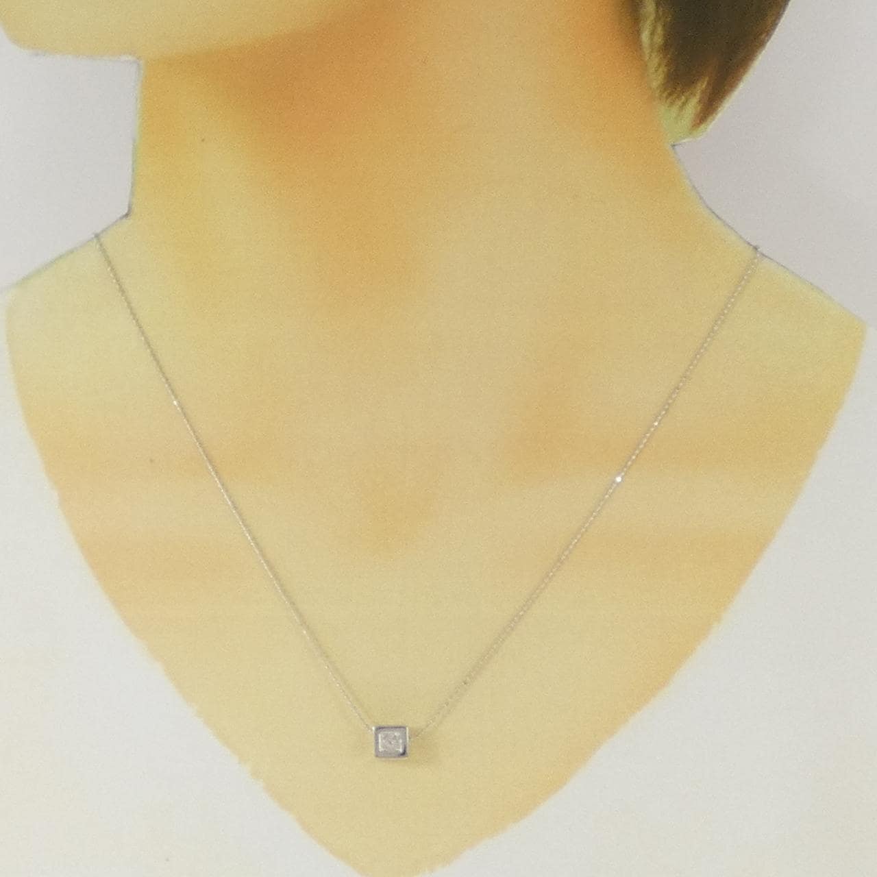 K18WG/K10WG ダイヤモンド ネックレス 0.07CT