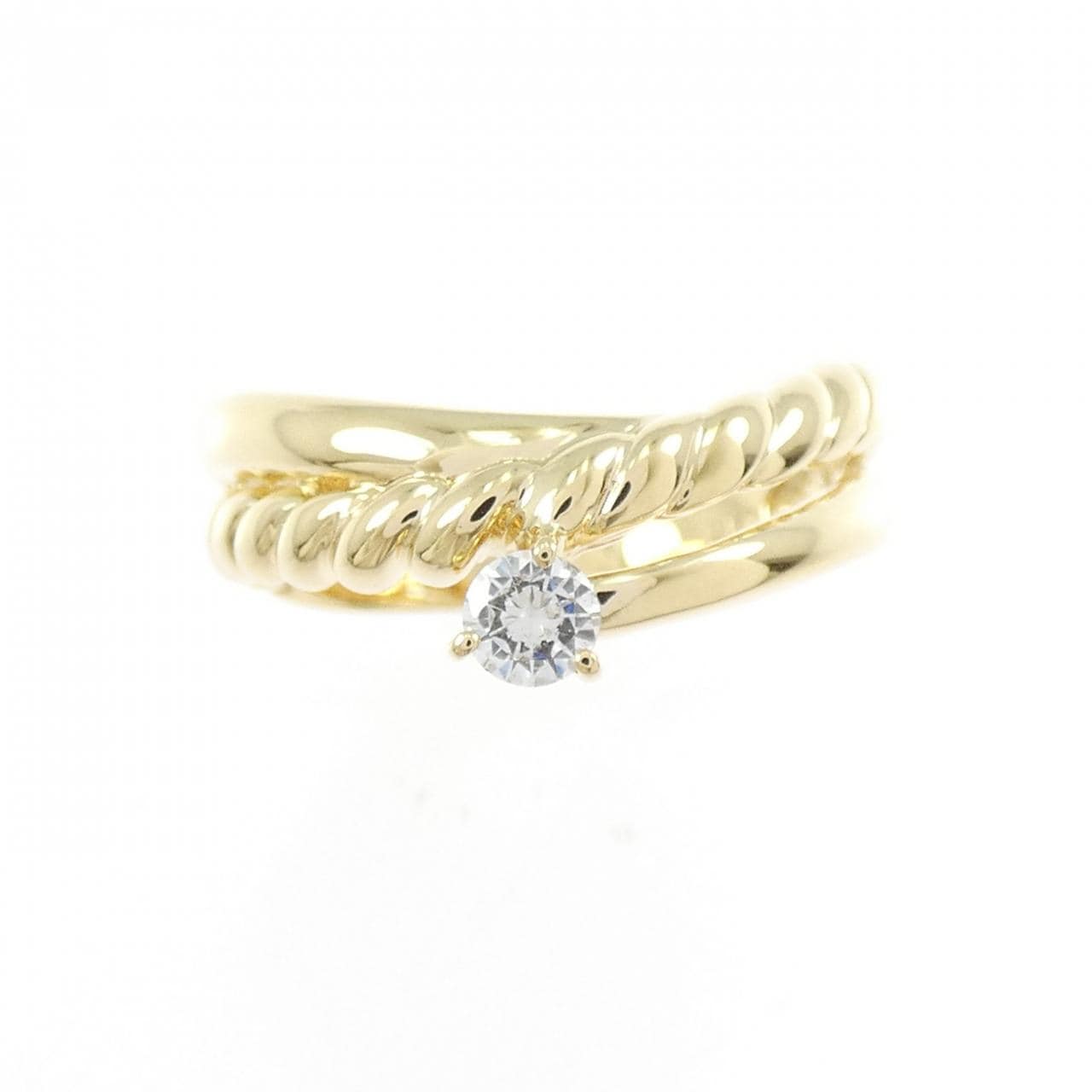 K18YG ダイヤモンド リング 0.13CT