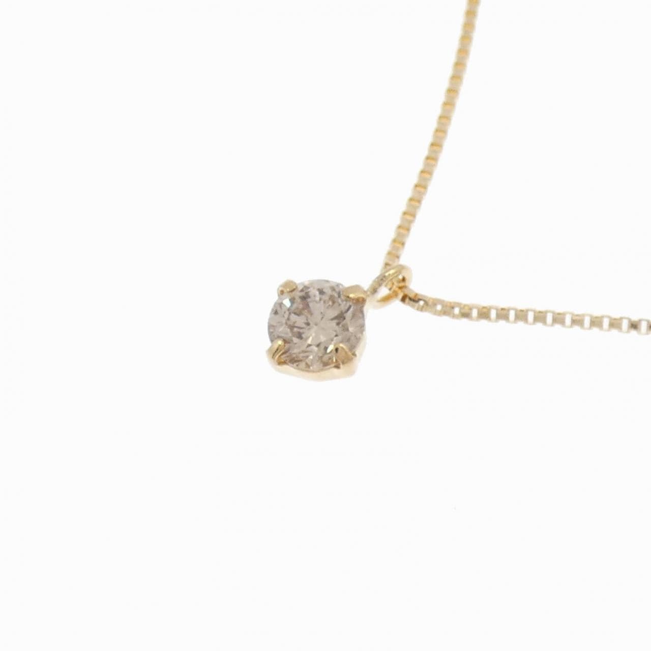 K18YG ソリティア ダイヤモンド ネックレス 0.15CT