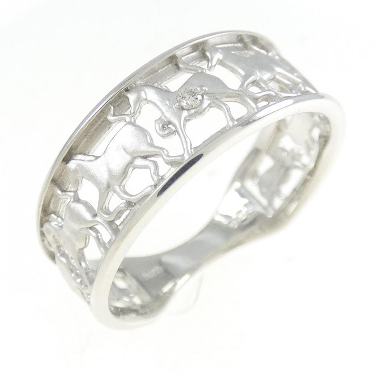 [新品] PT 马钻石戒指 0.01CT