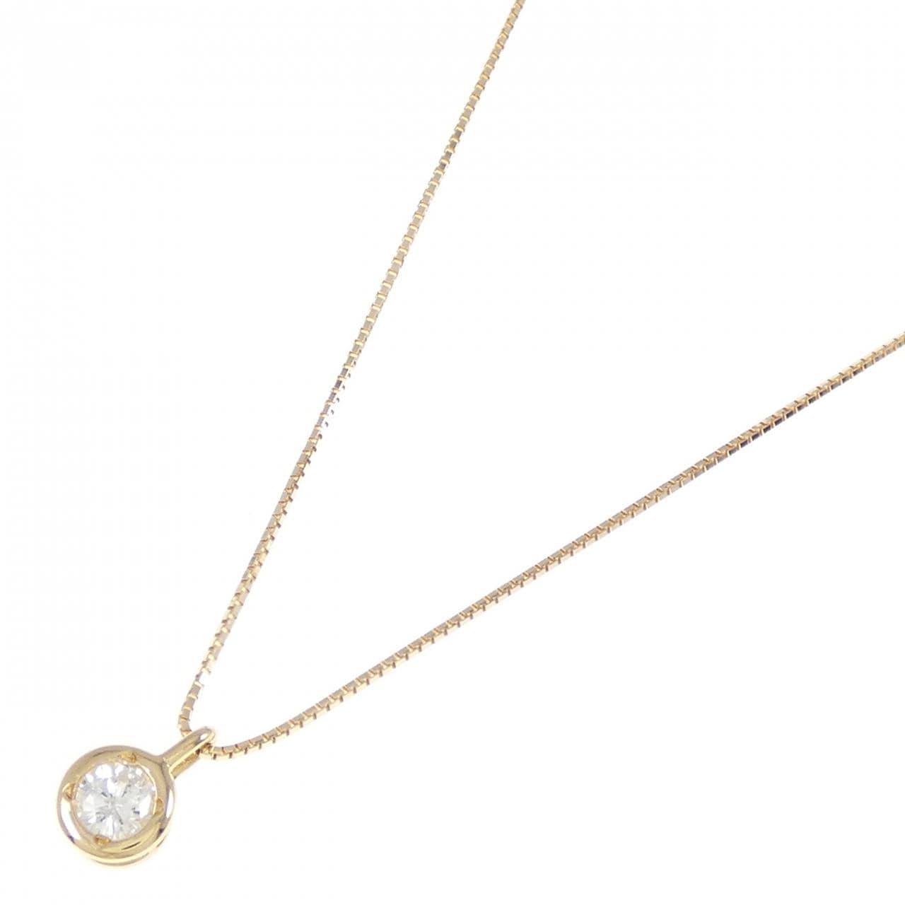K18YG ソリティア ダイヤモンド ネックレス 0.210CT