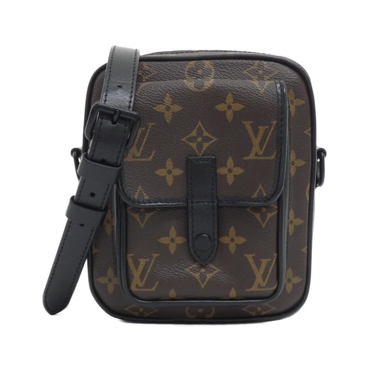 LOUIS VUITTON Monogram Macassar Christopher 穿戴式錢包 M69404 肩背包