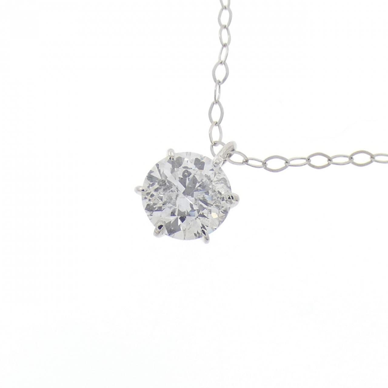PT900/PT850 ソリティア ダイヤモンド ネックレス 0.50CT