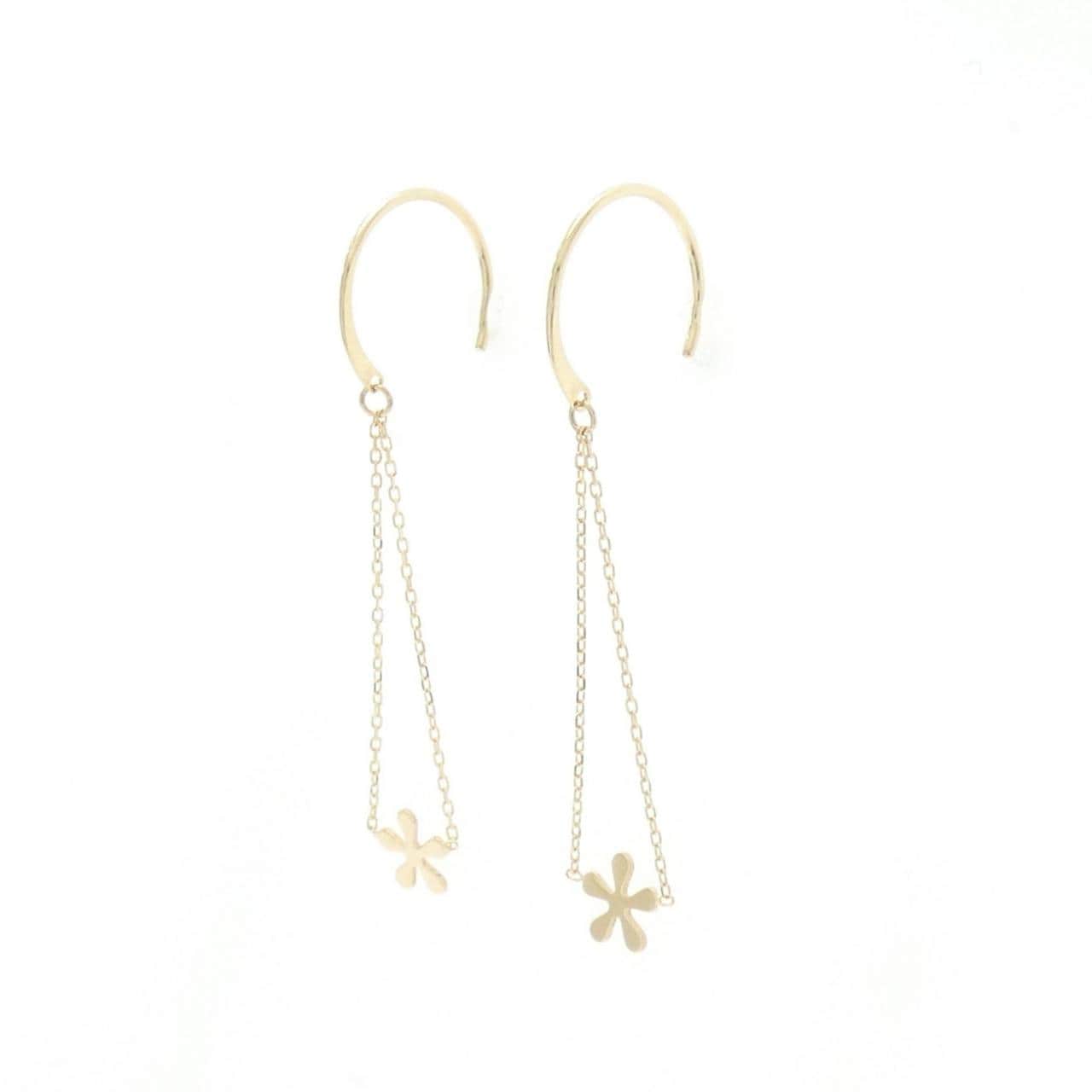 K10YG フラワー ピアス